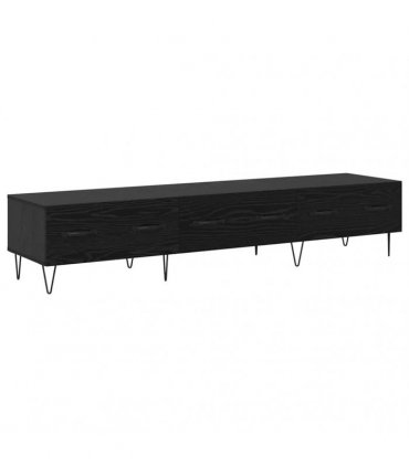 vidaXL TV Cabinet Black oak 150 x 36 x 30 cm Engineered wood — V0672042276