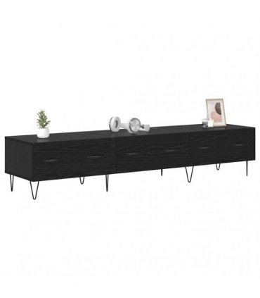 vidaXL TV Cabinet Black oak 150 x 36 x 30 cm Engineered wood — V0672042276