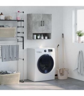 vidaXL Wall Cabinet | Concrete grey | Engineered wood | Medium | Storage