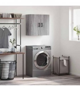 vidaXL Wall Cabinet | Grey Sonoma | Engineered Wood | Medium | Wall Cabinet — V0672042522