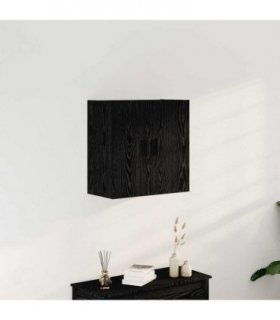 vidaXL Wall-mounted Cabinet Black Oak 60 x 31 x 60 cm Engineered Wood — V0672042530