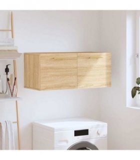 vidaXL Wall Cabinet Sonoma Oak 80x36.5x35 cm Engineered Wood — Size: 80 x 36.5 x 35 cm