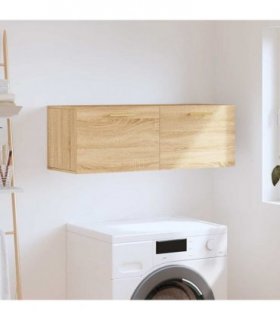 vidaXL Wall Cabinet Sonoma Oak 100x36.5x35 cm Engineered Wood — Size: 100 x 36.5 x 35 cm