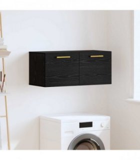 vidaXL Wall Cabinet Black oak 80 x 36.5 x 35 cm Engineered wood