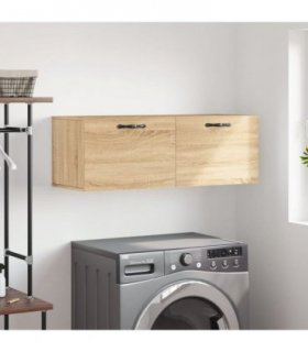 vidaXL Wall Cabinet Sonoma Oak 100x36.5x35 cm Engineered Wood — Size: 100 x 36.5 x 35 cm — V0672042584