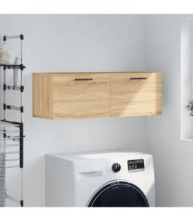 vidaXL Wall Cabinet Sonoma Oak 100x36.5x35 cm Engineered Wood — Size: 100 x 36.5 x 35 cm — V0672042627