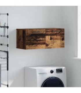 vidaXL Wall Cabinet Old wood 80 x 36.5 x 35 cm Engineered wood — V0672042632