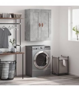 vidaXL Wall Mounted Cabinet Concrete Grey 69.5x34x90 cm Engineered Wood