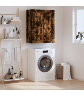 vidaXL Wall Mounted Cabinet Smoked Oak 69.5x34x90 cm Engineered Wood