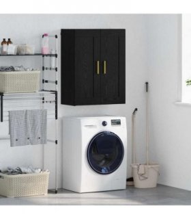 vidaXL Wall Mounted Cabinet Black Oak 69.5 x 34 x 90 cm — V0672042646