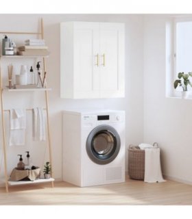 vidaXL Wall Mounted Cabinet White 69.5x34x90 cm Engineered Wood — V0672042648