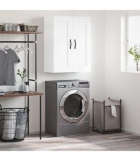 vidaXL Wall Mounted Cabinet White 69.5x34x90 cm Engineered Wood — V0672042653