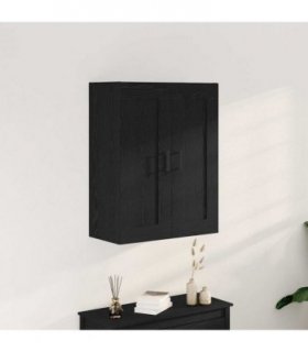 vidaXL Wall-mounted Cabinet Wall-mounted Black Oak 69.5 x 34 x 90 cm — V0672042673