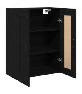 vidaXL Wall-mounted Cabinet Wall-mounted Black Oak 69.5 x 34 x 90 cm — V0672042682