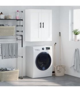 vidaXL Wall Mounted Cabinet White 69.5x34x90 cm Engineered Wood — V0672042689