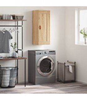 vidaXL Wall Mounted Cabinet Sonoma Oak 34.5x34x90 cm Engineered Wood