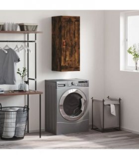 vidaXL Wall Mounted Cabinet Smoked Oak 34.5x34x90 cm Engineered Wood