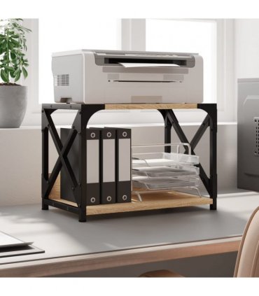vidaXL Printer Stand 2-Tier Sonoma Oak 44x26x31.5 cm Engineered Wood