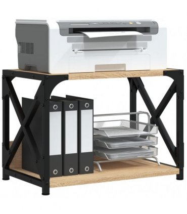 vidaXL Printer Stand 2-Tier Sonoma Oak 44x26x31.5 cm Engineered Wood