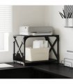 vidaXL Printer Stand Black Oak 44 x 26 x 31.5 cm Engineered Wood