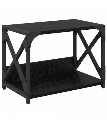 vidaXL Printer Stand Black Oak 44 x 26 x 31.5 cm Engineered Wood
