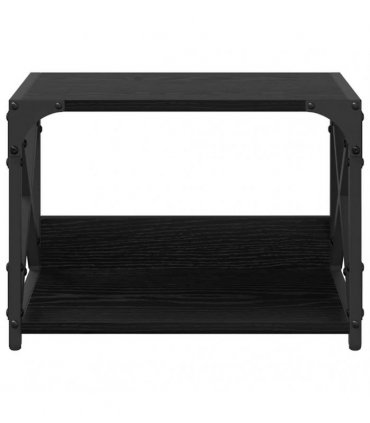 vidaXL Printer Stand Black Oak 44 x 26 x 31.5 cm Engineered Wood
