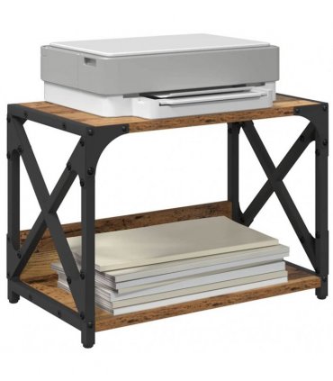 vidaXL Printer Stand Old Wood 44 x 26 x 31.5 cm Engineered Wood