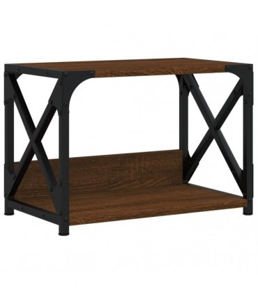 vidaXL Printer Stand 2-Tier Brown Oak 44x26x31.5 cm Engineered Wood