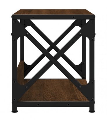 vidaXL Printer Stand 2-Tier Brown Oak 44x26x31.5 cm Engineered Wood