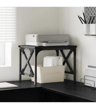 vidaXL Printer Stand Black Oak 40 x 30 x 31 cm Engineered Wood