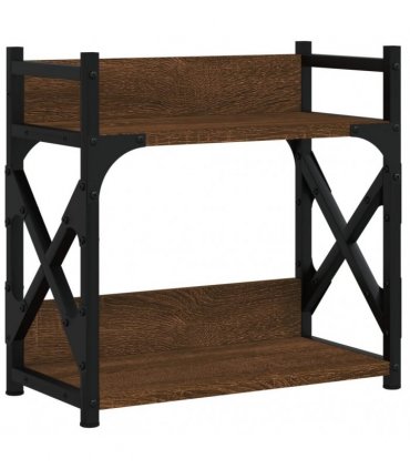 vidaXL Printer Stand 2-Tier Brown Oak 40x20x40 cm Engineered Wood