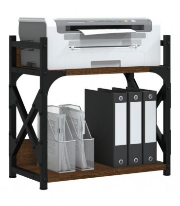 vidaXL Printer Stand 2-Tier Brown Oak 40x20x40 cm Engineered Wood