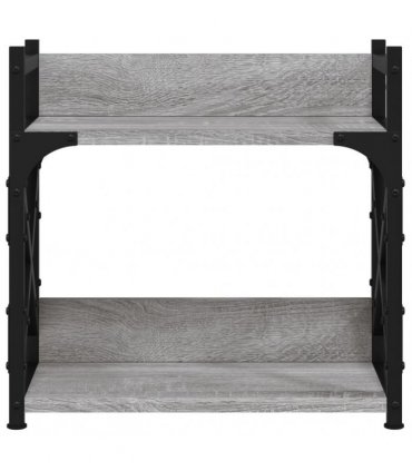 vidaXL Printer Stand 2-Tier Grey Sonoma 40x20x40 cm Engineered Wood