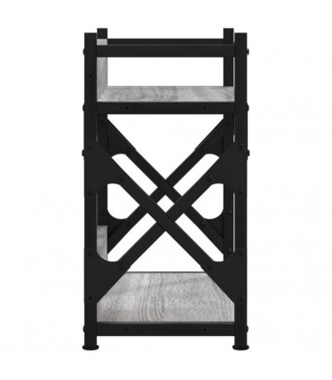 vidaXL Printer Stand 2-Tier Grey Sonoma 40x20x40 cm Engineered Wood