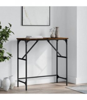 vidaXL Console Table Smoked Oak 75x32x75 cm Engineered Wood