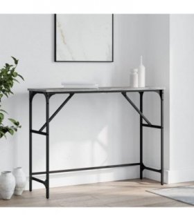 vidaXL Console Table Grey Sonoma 100x32x75 cm Engineered Wood