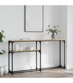 vidaXL Console Table Sonoma Oak 145x22.5x75 cm Engineered Wood