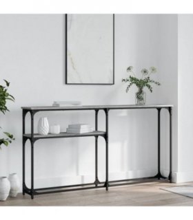 vidaXL Console Table Grey Sonoma 145x22.5x75 cm Engineered Wood