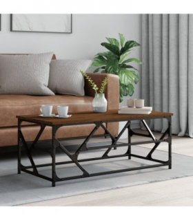 vidaXL Coffee Table Brown Oak 100x50x40 cm Engineered Wood — Size: 100 x 50 x 40 cm