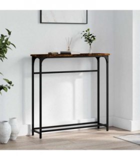 vidaXL Console Table Smoked Oak 75x19.5x75 cm Engineered Wood
