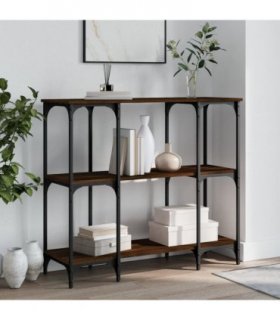 vidaXL Console Table Brown Oak 102x35x90 cm Engineered Wood