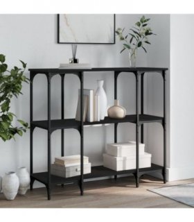 vidaXL Console Table Black 102x35x90 cm Engineered Wood