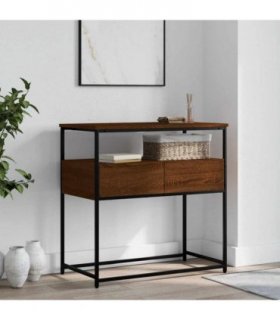 vidaXL Console Table Brown Oak 75x40x75 cm Engineered Wood