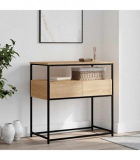 vidaXL Console Table Sonoma Oak 75x40x75 cm Engineered Wood