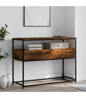 vidaXL Console Table Smoked Oak 100x40x75 cm Engineered Wood