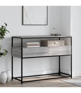 vidaXL Console Table Grey Sonoma 100x40x75 cm Engineered Wood