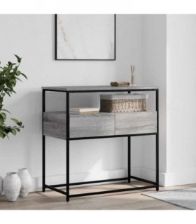 vidaXL Console Table Grey Sonoma 75x40x75 cm Engineered Wood