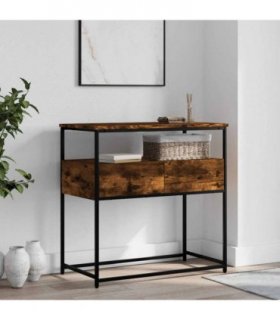 vidaXL Console Table Smoked Oak 75x40x75 cm Engineered Wood