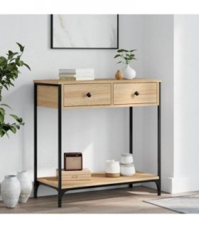 vidaXL Console Table Sonoma Oak 75x34.5x75 cm Engineered Wood — V0672042915