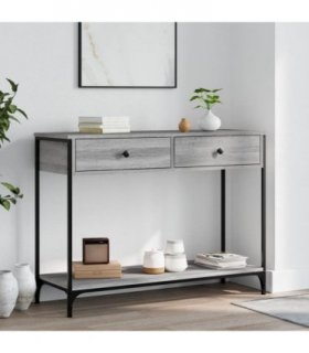 vidaXL Console Table Grey Sonoma 100x34.5x75 cm Engineered Wood